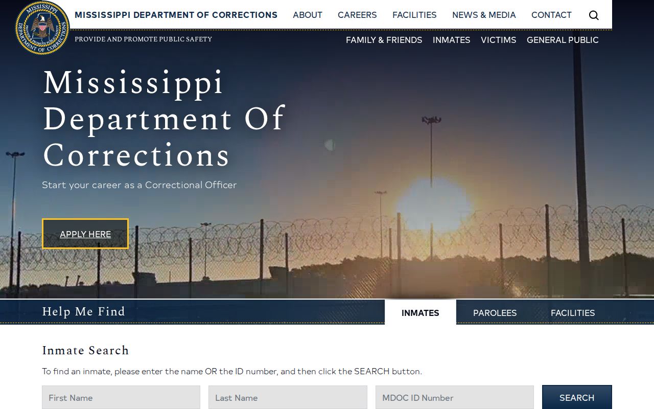 Carroll County released inmate routes on the MDOC search entry page
